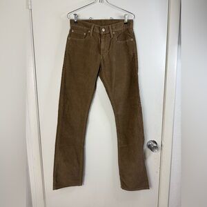 Levis 514 straight leg corduroy pants in a taupe brown like new 28/32